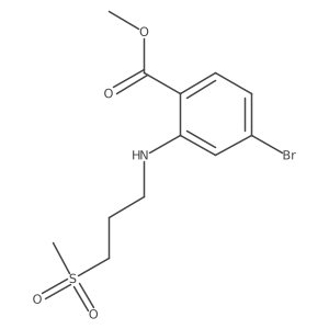 Methyl 4-bromo-2-(3-methylsulfonylpropylamino)benzoate Structure