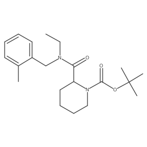 tert-Butyl 2-(ethyl(2-methylbenzyl)carbamoyl)piperidine-1-carboxylate Structure
