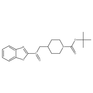 tert-Butyl 4-((benzo[d]oxazol-2-ylsulfinyl)methyl)piperidine-1-carboxylate Structure
