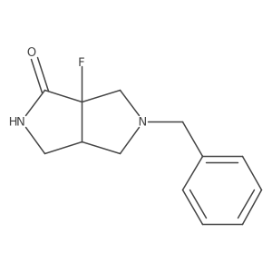 cis-5-Benzyl-6a-fluorohexahydropyrrolo[3,4-c]pyrrol-1(2H)-one结构式