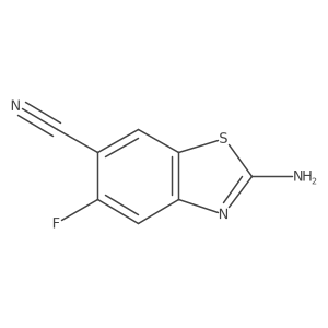 2-Amino-5-fluoro-6-benzothiazolecarbonitrile Structure