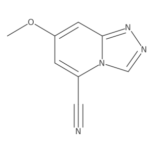 7-Methoxy-[1,2,4]triazolo[4,3-a]pyridine-5-carbonitrile结构式