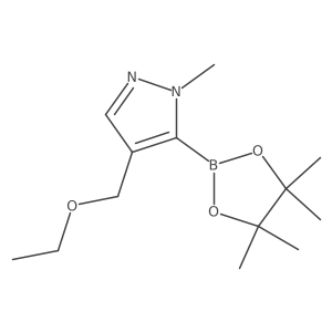 4-(ethoxymethyl)-1-methyl-5-(4,4,5,5-tetramethyl-1,3,2-dioxaborolan-2-yl)-1H-pyrazole结构式