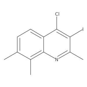 4-Chloro-3-iodo-2,7,8-trimethylquinoline结构式