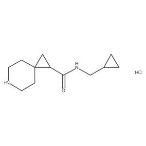 N-(cyclopropylmethyl)-6-azaspiro[2.5]octane-1-carboxamide hydrochloride结构式