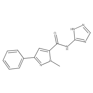 1-methyl-3-phenyl-N-(4H-1,2,4-triazol-3-yl)-1H-pyrazole-5-carboxamide Structure