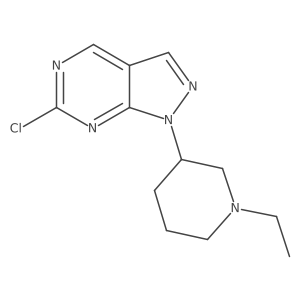 6-Chloro-1-(1-ethylpiperidin-3-yl)-1H-pyrazolo[3,4-d]pyrimidine结构式