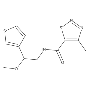 N-(2-methoxy-2-(thiophen-3-yl)ethyl)-4-methyl-1,2,3-thiadiazole-5-carboxamide Structure