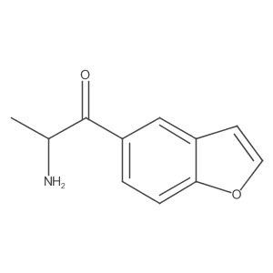 2-Amino-1-(1-benzofuran-5-yl)propan-1-one结构式