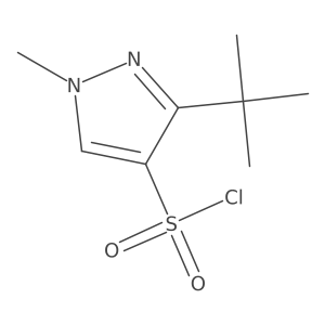 3-tert-butyl-1-methyl-1H-pyrazole-4-sulfonyl chloride结构式