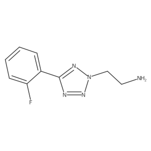 2-[5-(2-fluorophenyl)-2H-1,2,3,4-tetrazol-2-yl]ethan-1-amine结构式