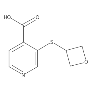3-(Oxetan-3-ylsulfanyl)pyridine-4-carboxylic acid Structure