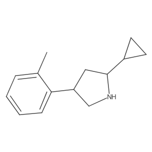 2-Cyclopropyl-4-(2-methylphenyl)pyrrolidine结构式