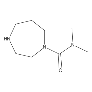 N,N-dimethyl-1,4-diazepane-1-carboxamide结构式