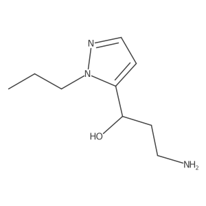 3-amino-1-(1-propyl-1H-pyrazol-5-yl)propan-1-ol Structure