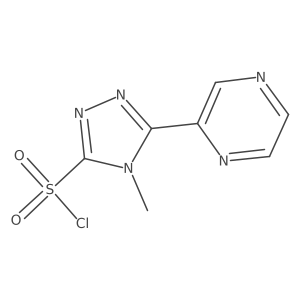 4-methyl-5-(pyrazin-2-yl)-4H-1,2,4-triazole-3-sulfonyl chloride结构式