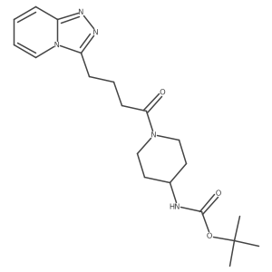 Tert-butyl {1-[4-([1,2,4]triazolo[4,3-a]pyridin-3-yl)butanoyl]piperidin-4-yl}carbamate结构式