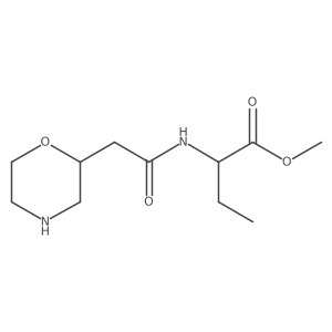 Methyl 2-[2-(morpholin-2-yl)acetamido]butanoate Structure