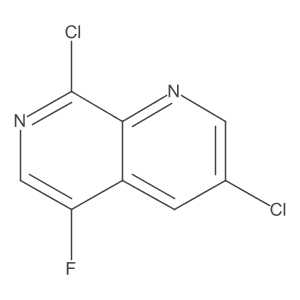 3,8-Dichloro-5-fluoro-1,7-naphthyridine结构式