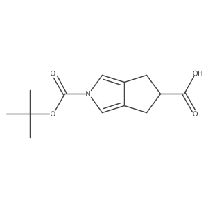 2-[(tert-butoxy)carbonyl]-2H,4H,5H,6H-cyclopenta[c]pyrrole-5-carboxylic acid结构式