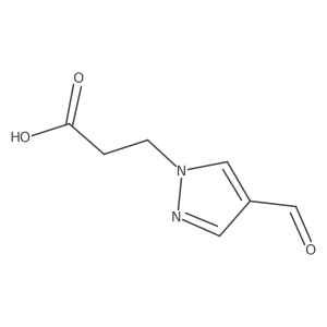 3-(4-formyl-1H-pyrazol-1-yl)propanoic acid Structure