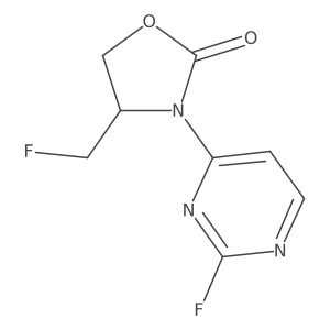 (R)-4-(Fluoromethyl)-3-(2-fluoropyrimidin-4-yl)oxazolidin-2-one Structure