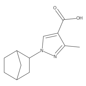 1-{bicyclo[2.2.1]heptan-2-yl}-3-methyl-1H-pyrazole-4-carboxylic acid Structure