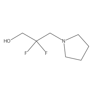 2,2-Difluoro-3-(pyrrolidin-1-yl)propan-1-ol Structure