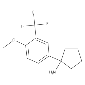 1-[4-Methoxy-3-(trifluoromethyl)phenyl]cyclopentan-1-amine结构式