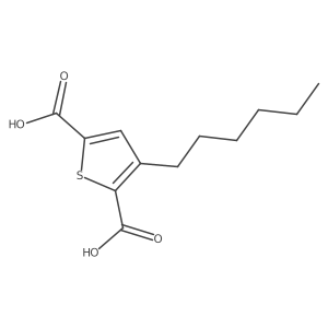 3-Hexylthiophene-2,5-dicarboxylic acid Structure
