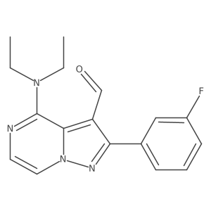 4-(Diethylamino)-2-(3-fluorophenyl)pyrazolo[1,5-a]pyrazine-3-carbaldehyde结构式