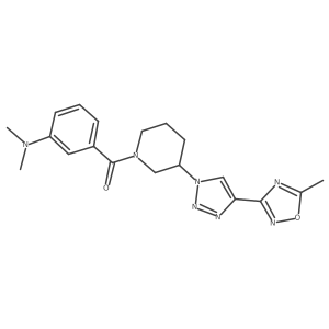 N,N-Dimethyl-3-{3-[4-(5-methyl-1,2,4-oxadiazol-3-YL)-1H-1,2,3-triazol-1-YL]piperidine-1-carbonyl}aniline结构式