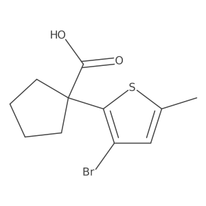1-(3-Bromo-5-methylthiophen-2-yl)cyclopentane-1-carboxylic acid Structure