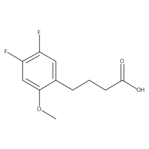 4-(4,5-Difluoro-2-methoxyphenyl)butanoic acid Structure