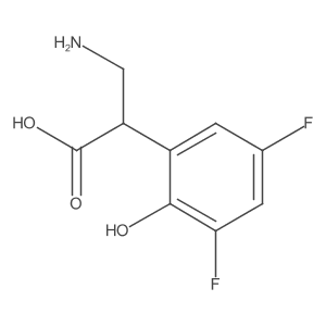 3-Amino-2-(3,5-difluoro-2-hydroxyphenyl)propanoic acid Structure