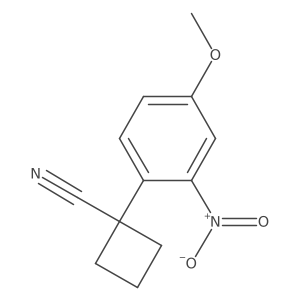 1-(4-Methoxy-2-nitrophenyl)cyclobutane-1-carbonitrile结构式