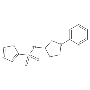 N-(1-(pyridin-2-yl)pyrrolidin-3-yl)thiophene-2-sulfonamide结构式