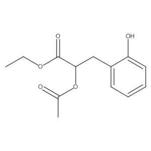 Ethyl (R)-2-acetoxy-3-(2-hydroxyphenyl)propanoate结构式