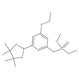 Dimethyl P-[[3-ethoxy-5-(4,4,5,5-tetramethyl-1,3,2-dioxaborolan-2-yl)phenyl]methyl]phosphonate结构式