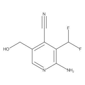 2-Amino-3-(difluoromethyl)-5-(hydroxymethyl)isonicotinonitrile Structure