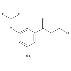 1-(3-Amino-5-(difluoromethoxy)phenyl)-3-chloropropan-1-one结构式