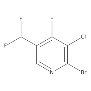 2-Bromo-3-chloro-5-(difluoromethyl)-4-fluoropyridine Structure