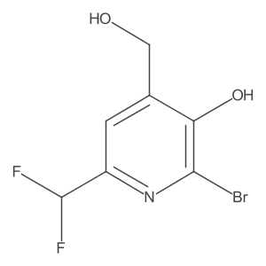 2-Bromo-6-(difluoromethyl)-4-(hydroxymethyl)pyridin-3-ol Structure