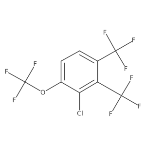 1,2-Bis(trifluoromethyl)-3-chloro-4-(trifluoromethoxy)benzene Structure