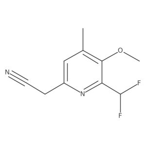 2-(Difluoromethyl)-3-methoxy-4-methylpyridine-6-acetonitrile Structure