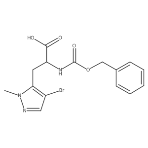2-{[(benzyloxy)carbonyl]amino}-3-(4-bromo-1-methyl-1H-pyrazol-5-yl)propanoic acid结构式