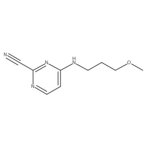 4-[(3-Methoxypropyl)amino]pyrimidine-2-carbonitrile结构式