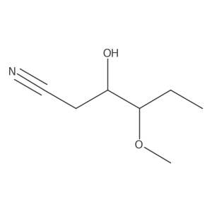 3-Hydroxy-4-methoxyhexanenitrile结构式