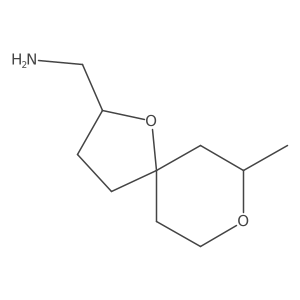 {7-Methyl-1,8-dioxaspiro[4.5]decan-2-yl}methanamine Structure