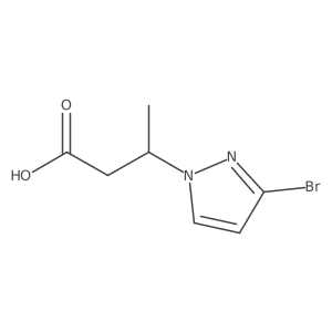 3-(3-Bromo-1H-pyrazol-1-yl)butanoic acid Structure